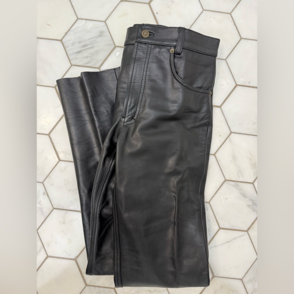 vintage leather world by lucky leather echtes leder futter pants size 30